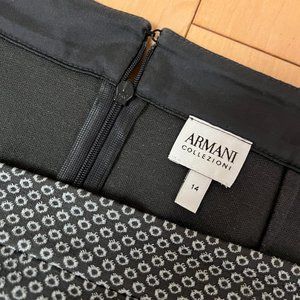 Armani Collection Grey Silver Pattern Pencil Skirt